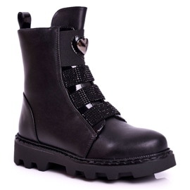 Apawwa Warme schwarze Ballonstiefel für Kinder