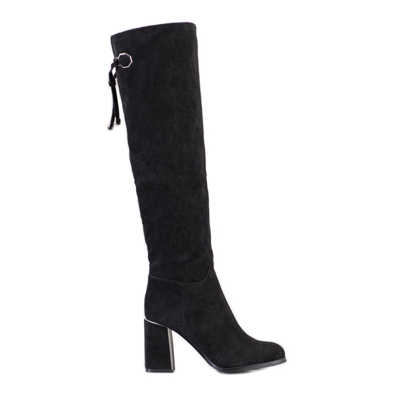 Goodin Elegante Wildlederstiefel schwarz