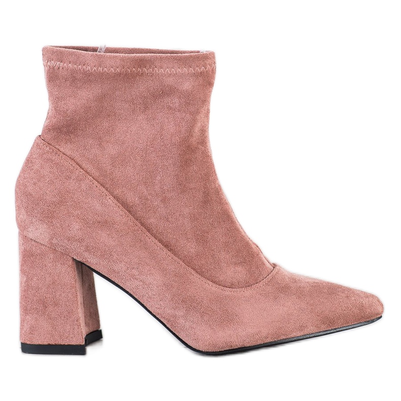SHELOVET Slip-On Booties in Spitz rosa
