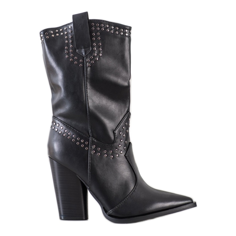 Seastar Cowboystiefel in Spitz schwarz