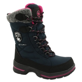Schneestiefel mit American Club SN15 / 20 Navy Membran marineblau rosa grau