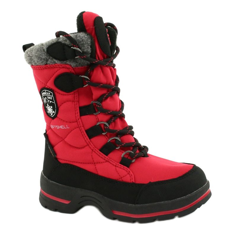 Schneestiefel mit Membran American Club SN15 / 20 rot schwarz grau