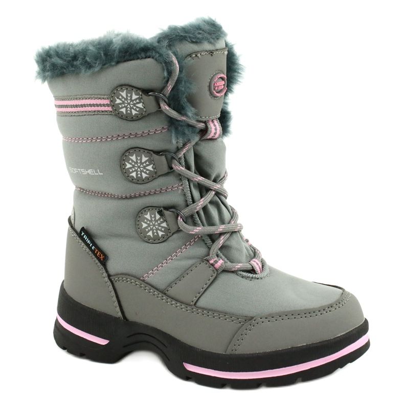 American Club Amerikanische Softhell wasserdichte Stiefel SN13 / 20 grau rosa