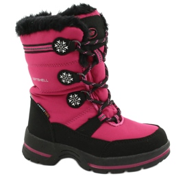 American Club Amerikanische Softhell wasserdichte Stiefel SN13 / 20 Fuchsia schwarz pink