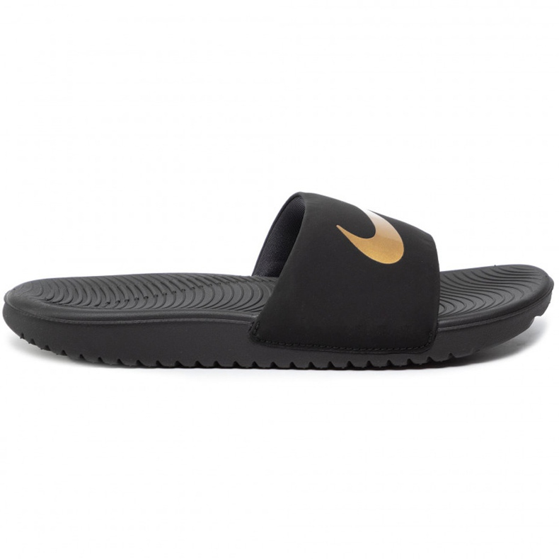 Nike Kawa Slide (GS / PS) schwarze Hausschuhe für Kinder 819 352 003