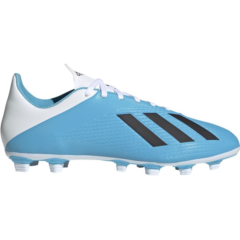 Fußballschuhe adidas X 19.4 FxG blau und weiß F35378