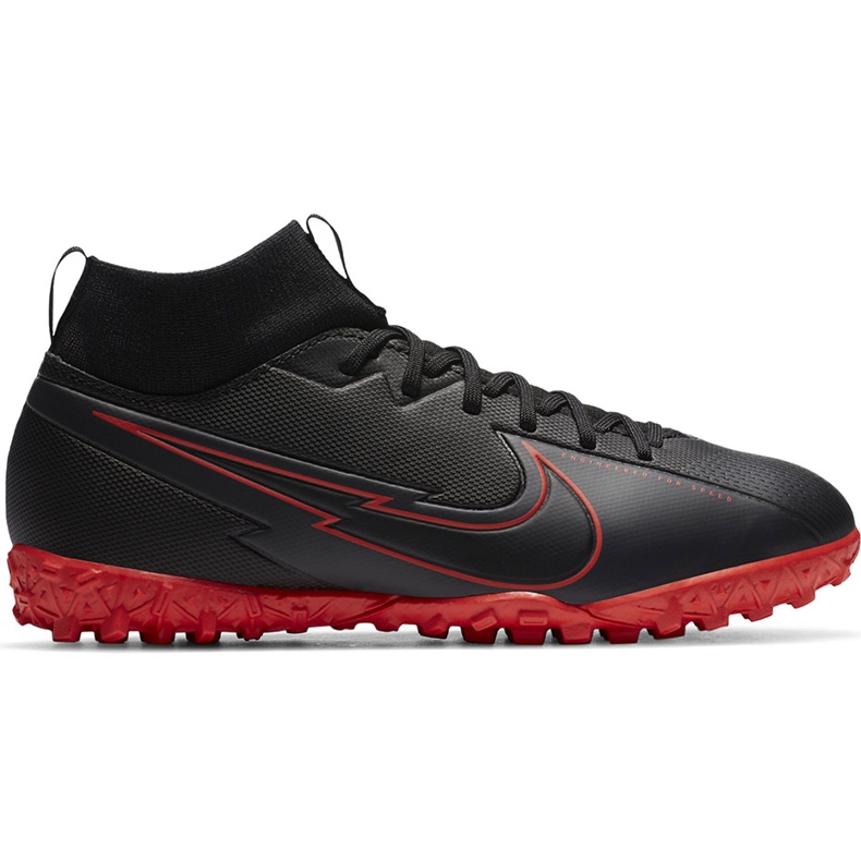 Nike Mercurial Superfly 7 Academy Tf Junior AT8143 060 Fußballschuh schwarz schwarz