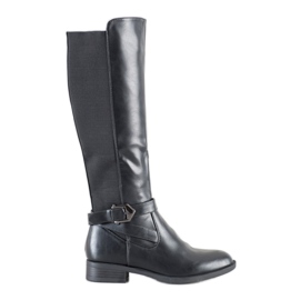 SHELOVET Schwarze Reitstiefel