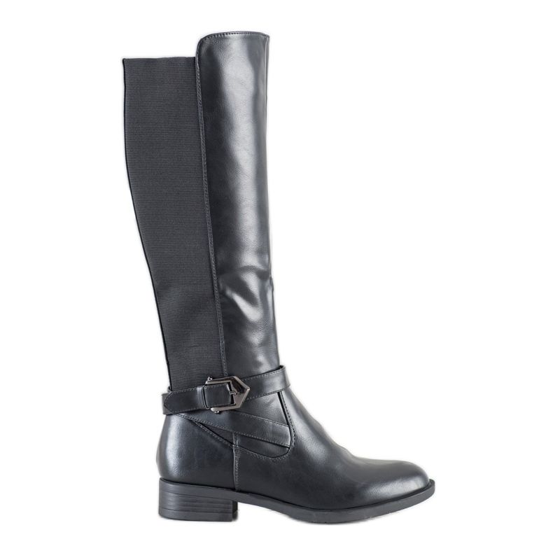 SHELOVET Schwarze Reitstiefel