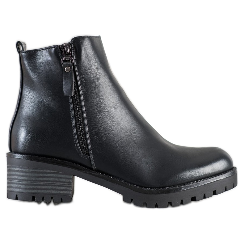 Ideal Shoes Bequeme schwarze Stiefel