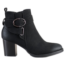 J. Star Freizeitstiefel mit Schnalle schwarz