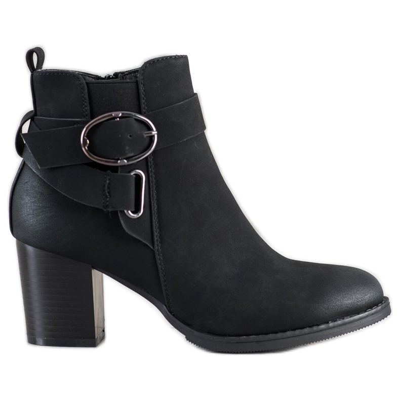 J. Star Freizeitstiefel mit Schnalle schwarz