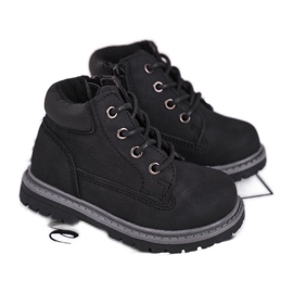 Apawwa Schwarze Kinderstiefel Moa-Stiefel für Kinder