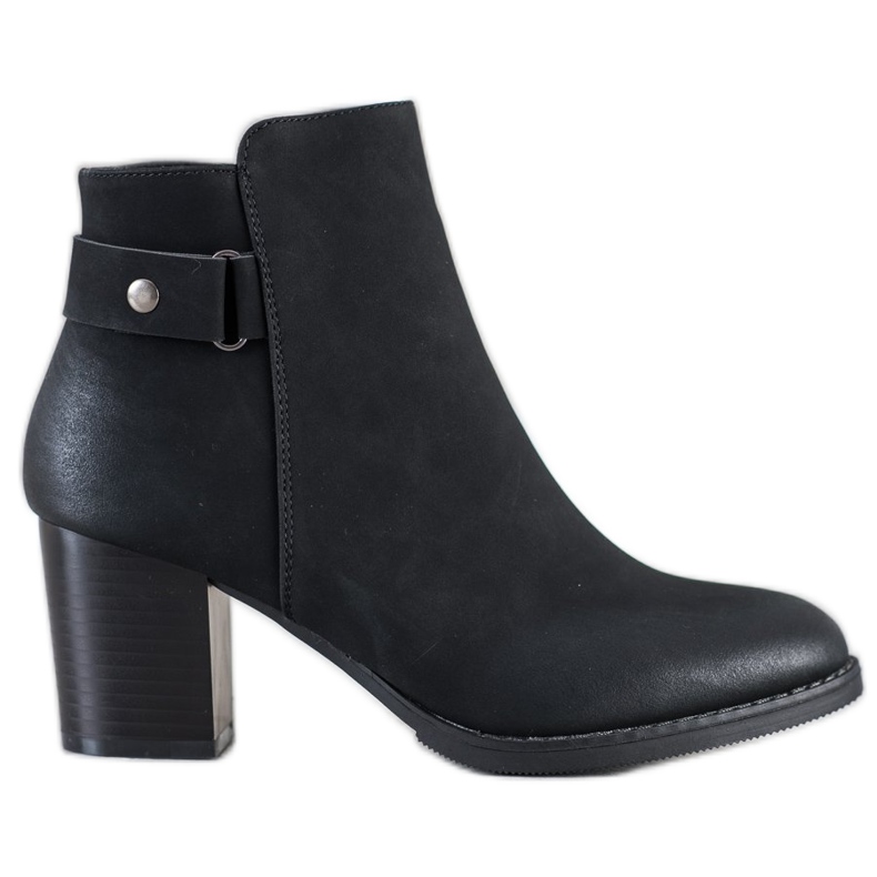 J. Star Bequeme Stiefel auf einem Pfosten schwarz