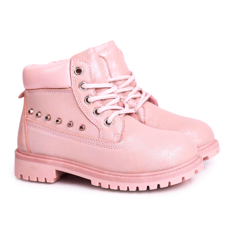 MSMG Warme Kinderstiefel mit Nieten Pink Gonzo rosa