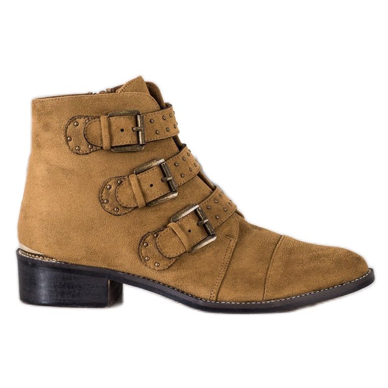 Corina Braune Stiefel mit Schnallen
