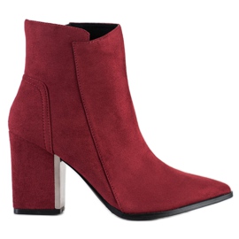 Corina Bordeauxrote Fashion Booties