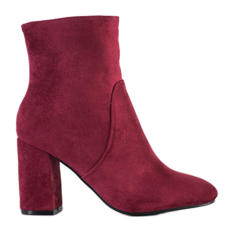 Diamantique Stylische Wildlederstiefel rot