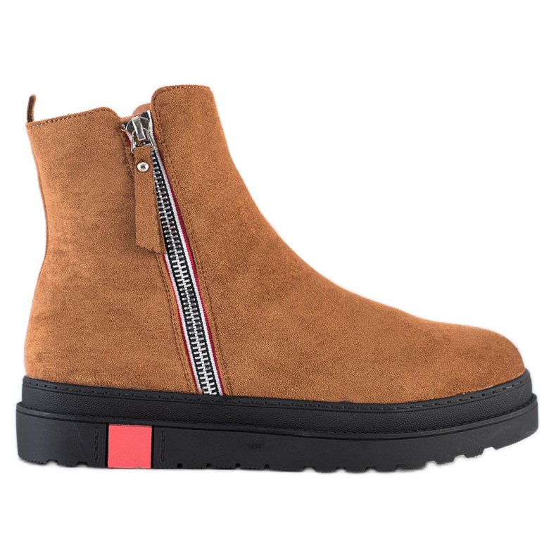 Seastar Stiefel auf der schwarzen Plattform braun