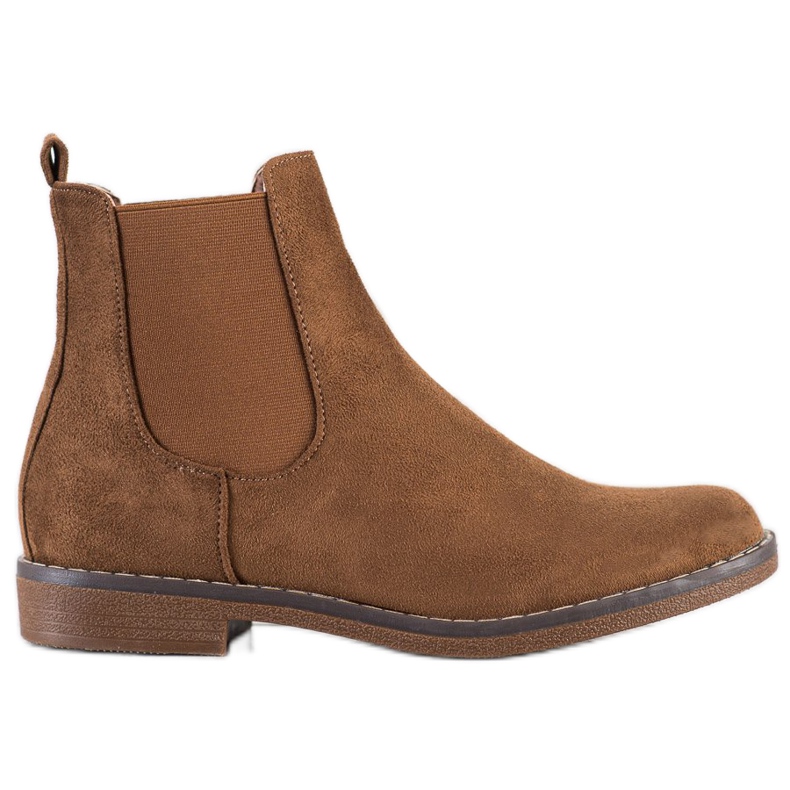 SHELOVET Camel Chelsea-Stiefel braun