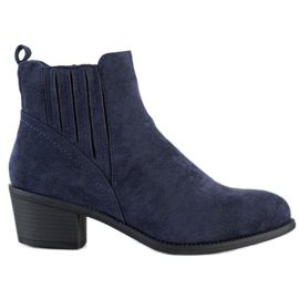 Camo Warme Wildlederstiefeletten marineblau
