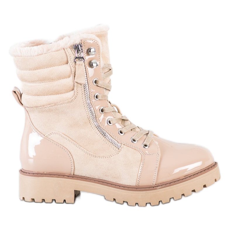 SHELOVET Stilvolle Trapper mit Erwärmung beige