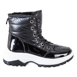 SHELOVET Bequeme schwarze Schneestiefel