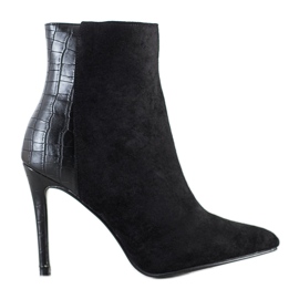 Small Swan Sexy High Heels mit Schlangenprint schwarz