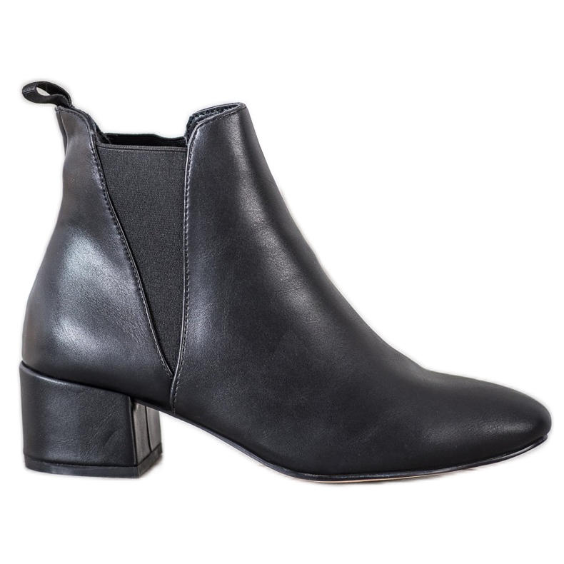 SHELOVET Chelsea-Stiefel mit niedrigem Absatz schwarz