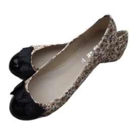 Ballerinas mit Schleife 6148 farbig weiß