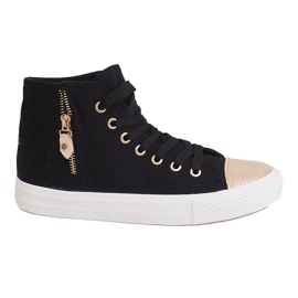 High Slider Hit Sneakers Sneakers H-11 Schwarz weiß