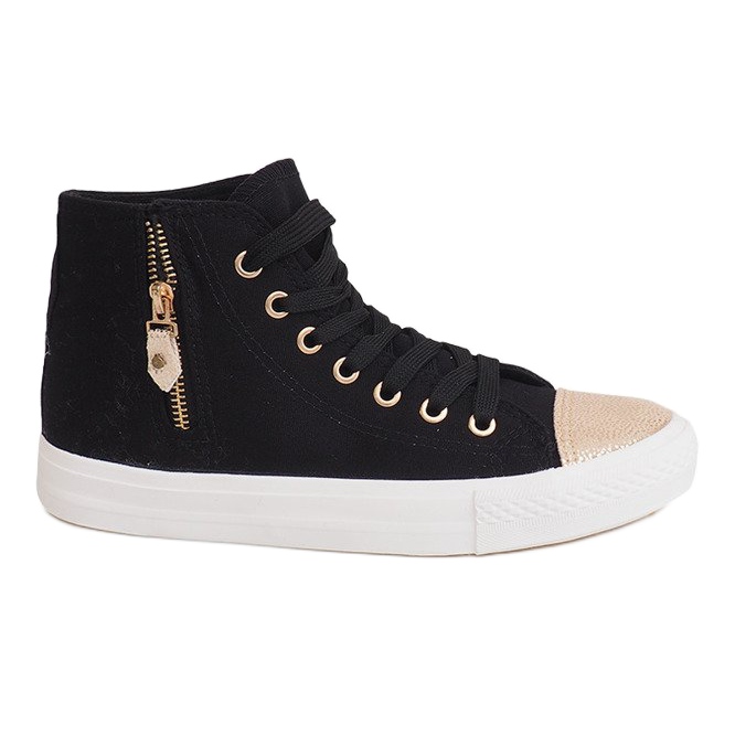 High Slider Hit Sneakers Sneakers H-11 Schwarz weiß