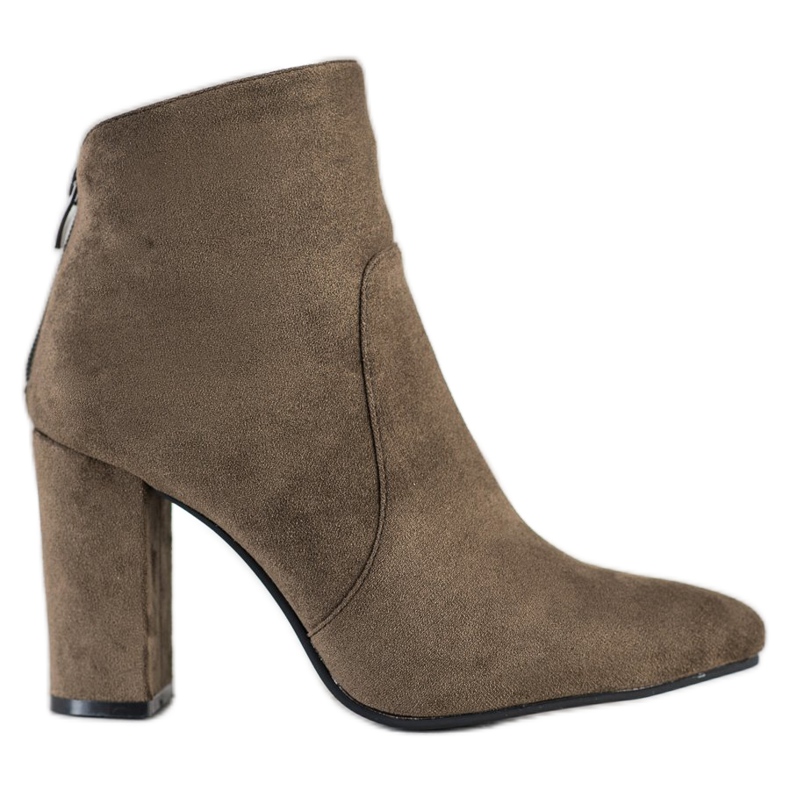 Ideal Shoes Klassische Stiefel auf einem Pfosten braun khaki