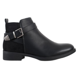 Anesia Paris Klassische Stiefel mit Schnalle schwarz
