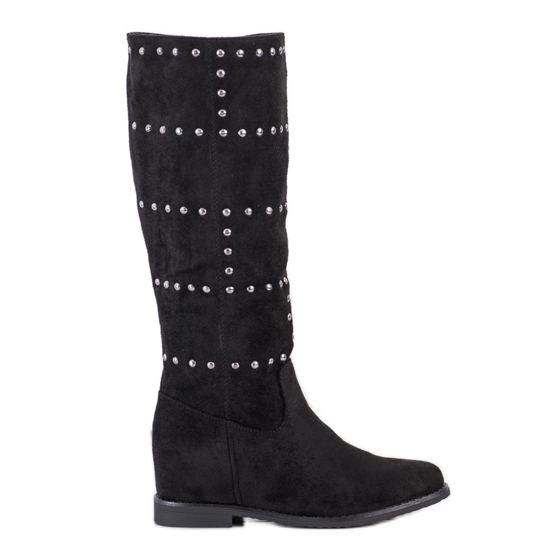 Seastar Slip-On Stiefel mit Keilabsatz schwarz