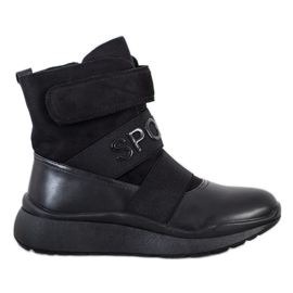 SHELOVET Warme Sportstiefel schwarz
