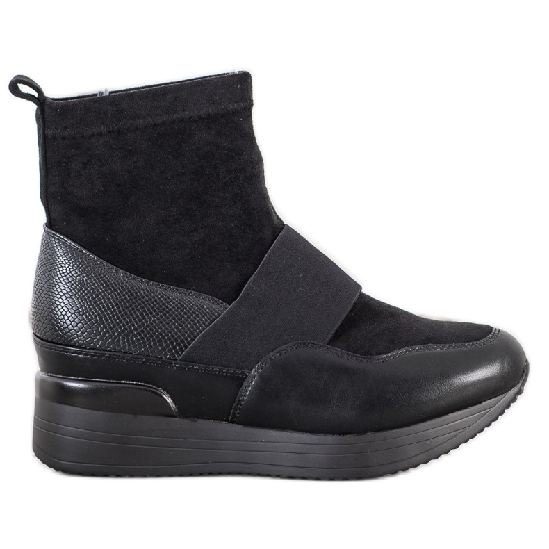SHELOVET Modische Slip-On-Stiefel schwarz