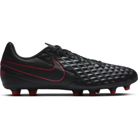 Nike Tiempo Legend 8 Club FG / MG M AT6107 060 Fußballschuhe schwarz, rot, schwarz / silbrig schwarz