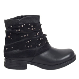 Schwarze Damenstiefel BZ66016-KB Schwarz