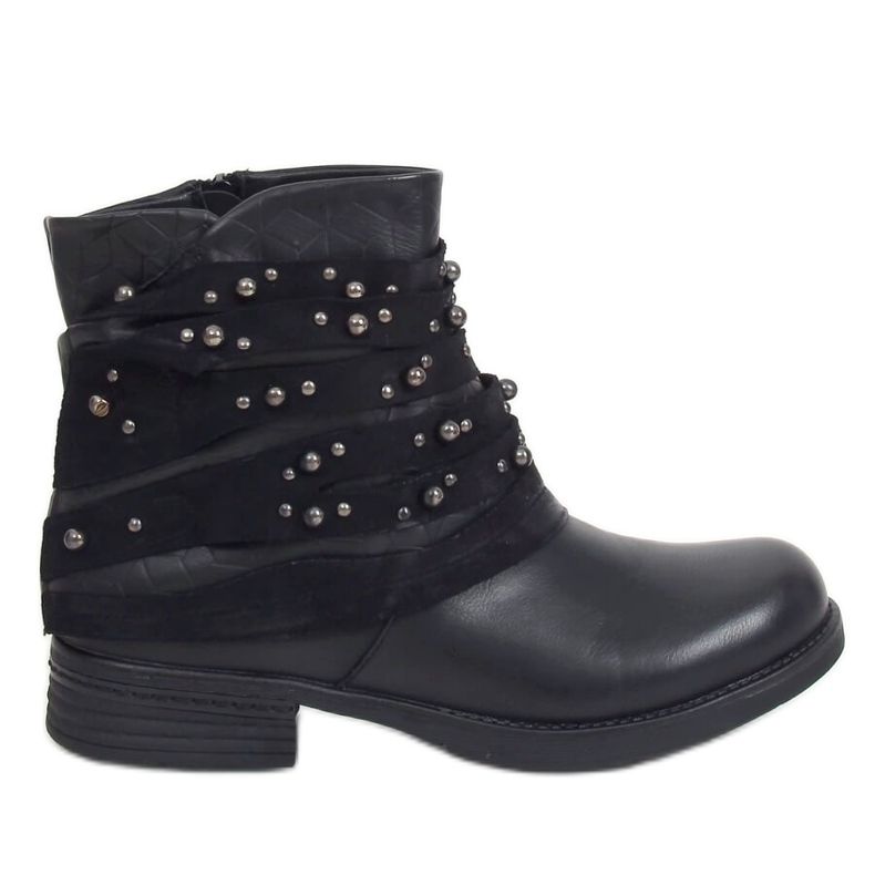 Schwarze Damenstiefel BZ66016-KB Schwarz