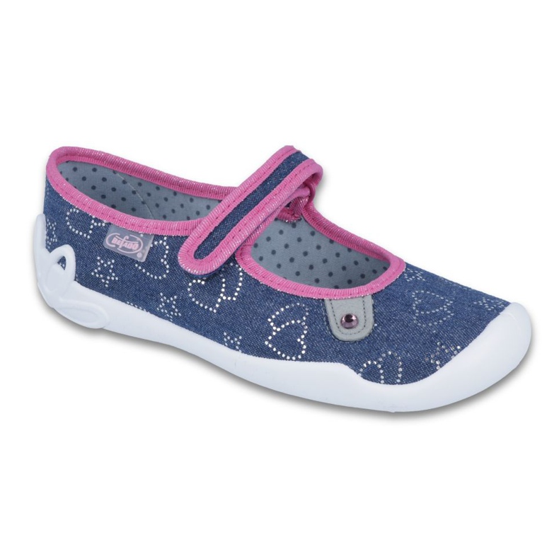 Befado Kinderschuhe 114Y309 navy blau rosa mehrfarbig