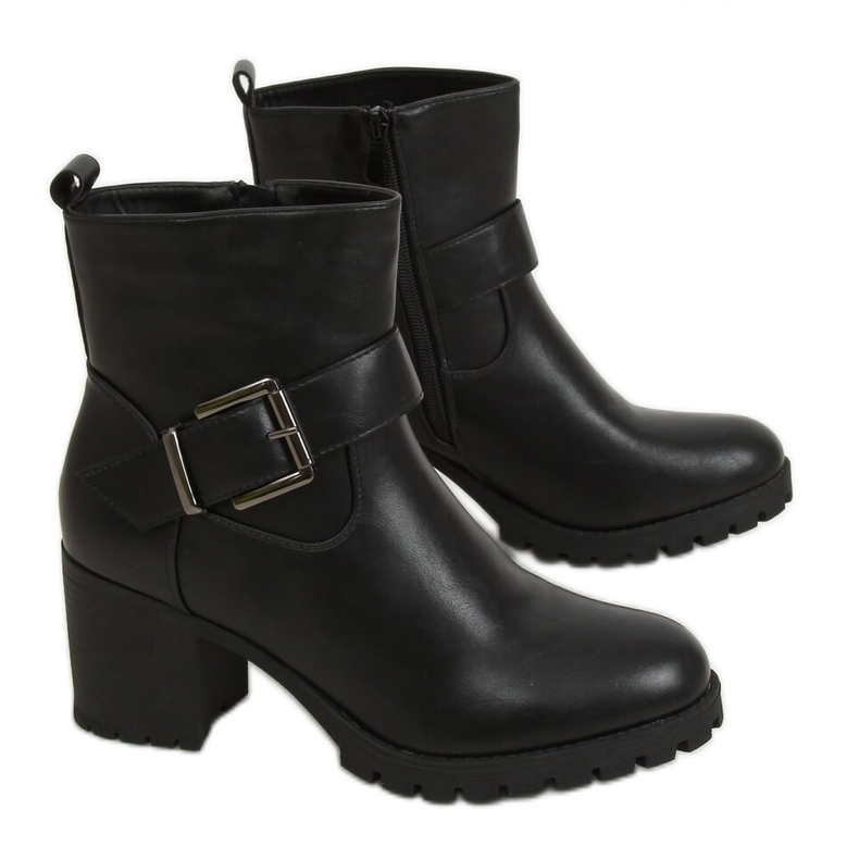Schwarze Stiefel mit hohen Absätzen 7956-GA Schwarz