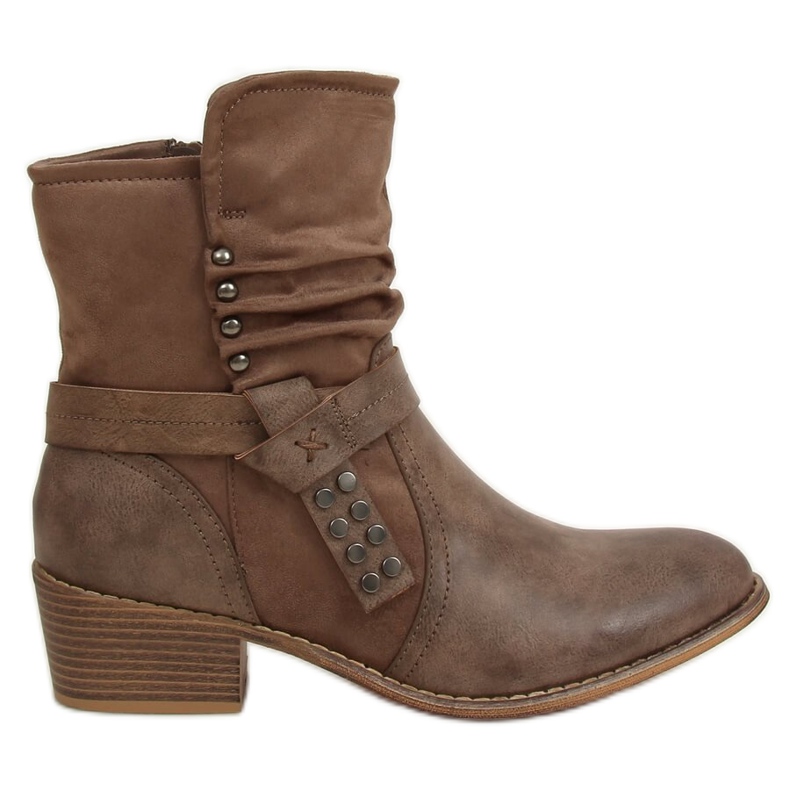 Beige Stiefel für Damen Z1122 Khaki