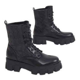 Schwarzer Schnürer NC1113 Schwarz