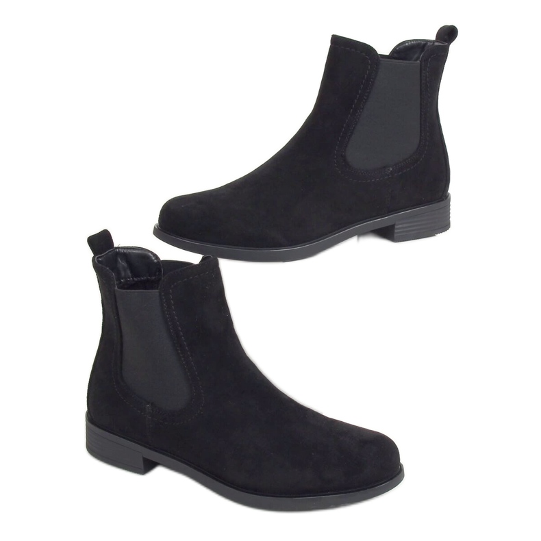 Klassische schwarze Chelsea Boots für Damen MR-9 Black
