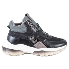 SHELOVET Schwarze Mode-Turnschuhe mehrfarbig