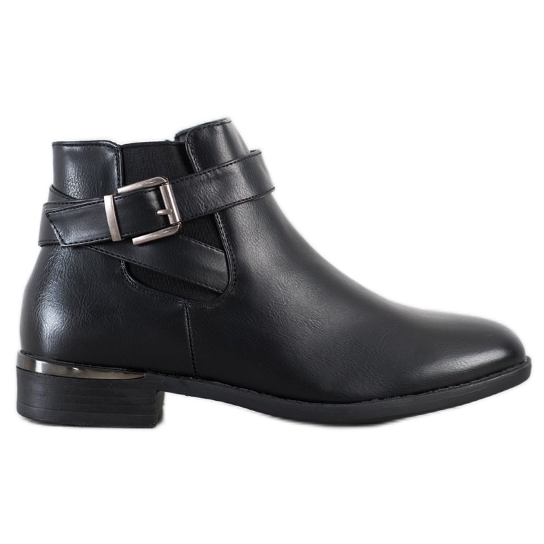 Anesia Paris Klassische Stiefel mit Schnalle schwarz