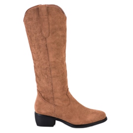 Bestelle Lässige Cowboystiefel beige