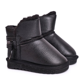Apawwa Schwarze warme Schneeschuhe der Kinder lassen es schneien