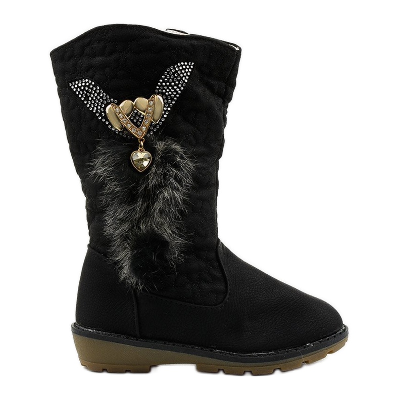 Eilris isolierte Kinderstiefel für Mädchen schwarz